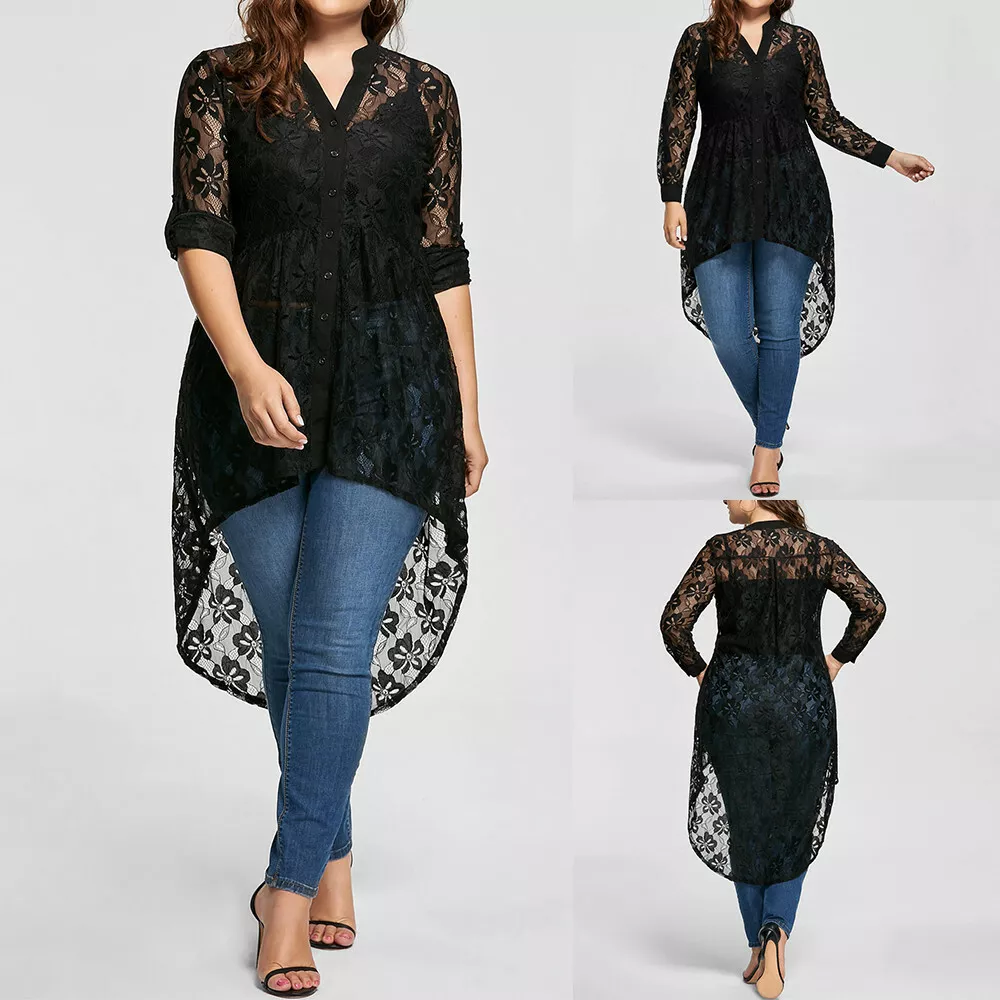 High low outlet plus size tops