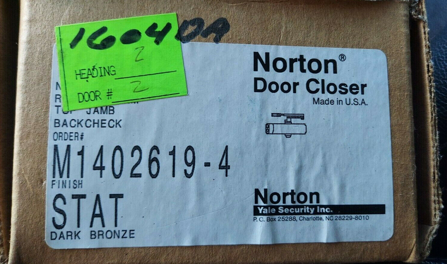 Norton outlet In stock 1604 Door Closure Bronze Dark M1402619-4