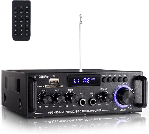 Bluetooth Mini Verstärker HiFi Power Audio Stereo Bass AUX USB MP3 FM Auto SD - Bild 20 von 20