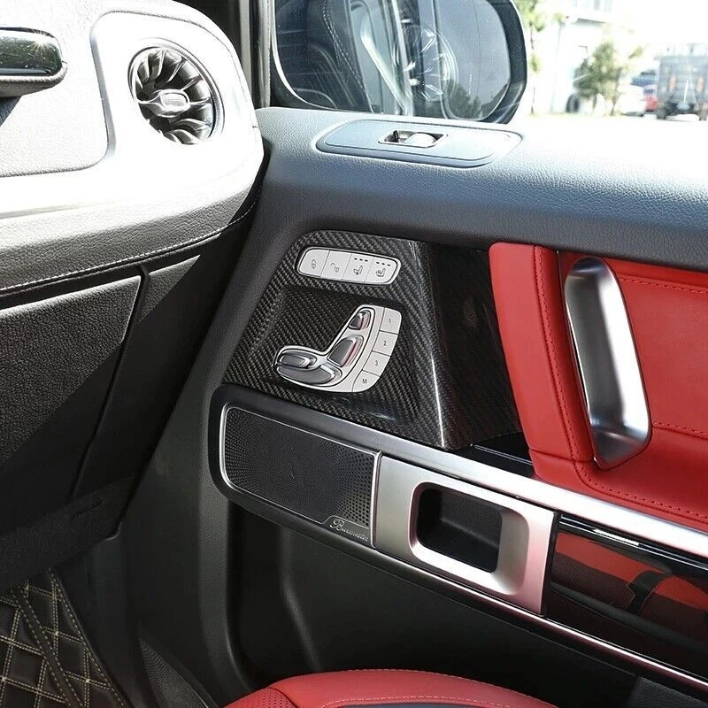 Cubierta de espejo de coche de fibra de carbono para Mercedes Benz G500 G63 19-21 Foto 4 de 4