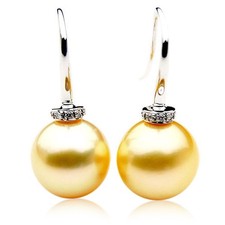 Pacific Pearls® AAA 12 mm South Sea Pearl Earrings Customized anniversary gifts​