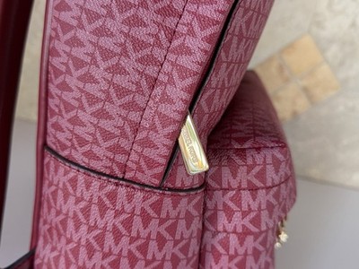 Michael Kors Slater Large Chain Backpack MK Cherry Multi | eBay