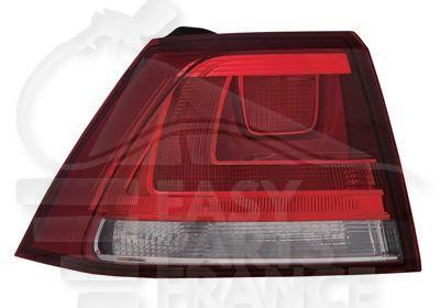 Feu arrière externe gauche rouge Golf 7 GTI optique anti-condensation