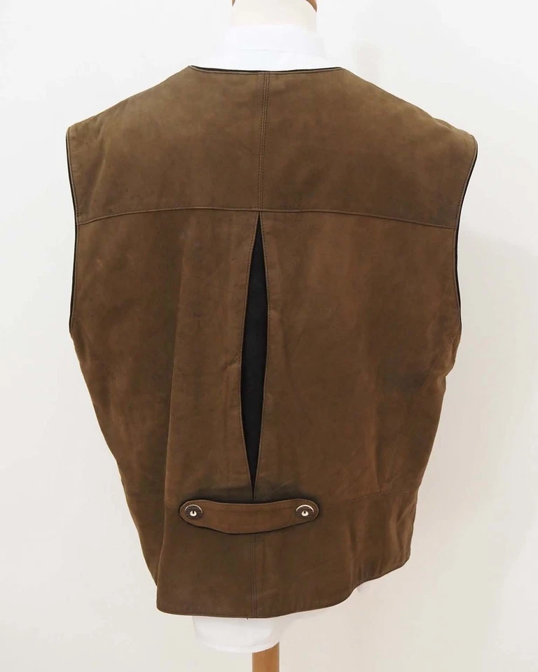 Landhaus Trachten Leder Weste Grösse 54 Herren Schaf Nappaleder P439 - Bild 3 von 3