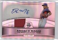 2010 Bowman Platinum Relic Refractor 375/740 Drew Maggi An #PAR-AM Auto 0l44
