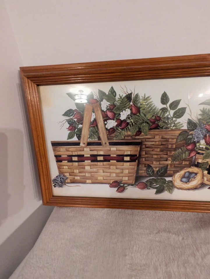 Изображение 3 корзин 22,25 x 12 дюймов с птичьим гнездом и яйцами - Изображение 2 из 4