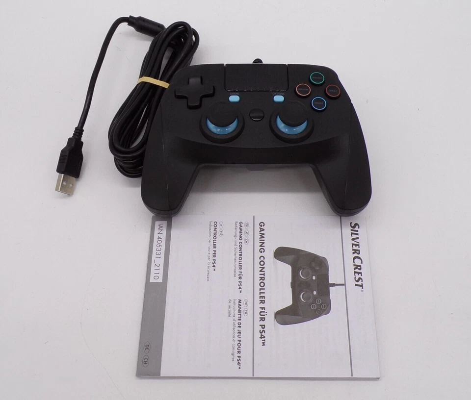 Silvercrest Kabelgebundener Gaming Controller für PS4 Touchpad 3 m Kabel - Bild 2 von 4