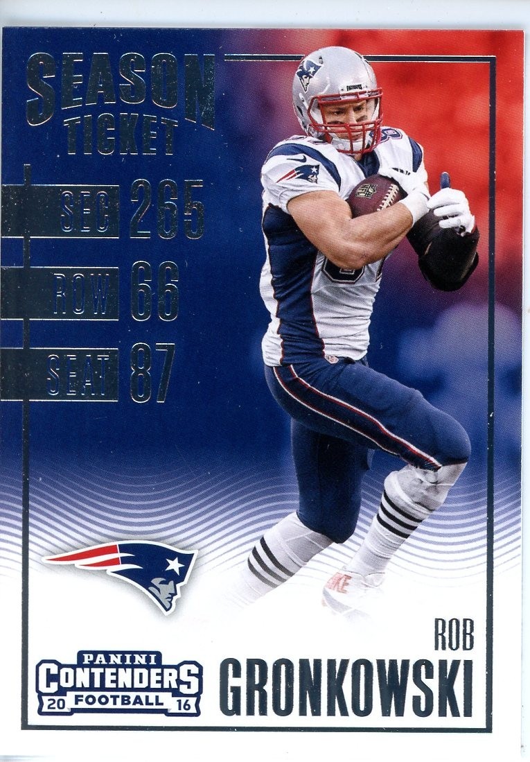 2016 Panini Contenders - Season Ticket Rob Gronkowski #60
