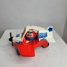 Vintage 1983 Playskool Dizzy Driver Toy Plane pre owned pilot included