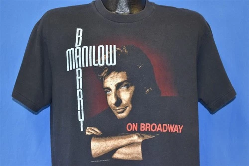 80s BARRY MANILOW BROADWAY TOUR CONCERT 2 SIDED HAN 1980s vintage concert t-shirt, vintage, size L, single stitch, B+ condition