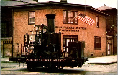 #ad Baltimore amp; Ohio Railroad Atlantic 1832 Locomotive Postcard Mt Clare $4.99