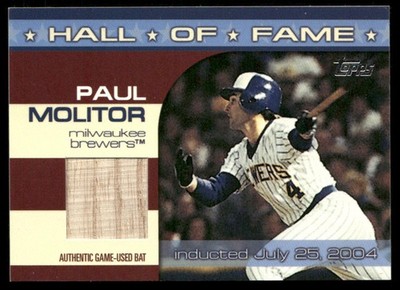 Paul Molitor 2004 Topps Traded & Rookies Hall of Fame Relics #HF-PM MEM Brewers
