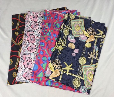 Vtg Luxury Style Fabric Tresors Nautical Flower Ribbon & Chain Retro Lot Of 4
