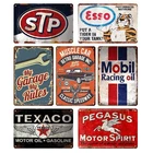 7 Pcs Vintage Metal Tin Signs Retro Garage Signs For Men Wall Decorations
