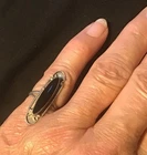 Vintage Sterling Silver Onyx Made In Mexico Pinky Ring Size 4