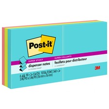Post-it Sup Stky Pop Up Notes, 3 in x 3 in, 6 P, 90 S/P, , Supernova Neons