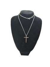 Suplight 316L Cross Neckless For Women & Mens Stainless Steel 