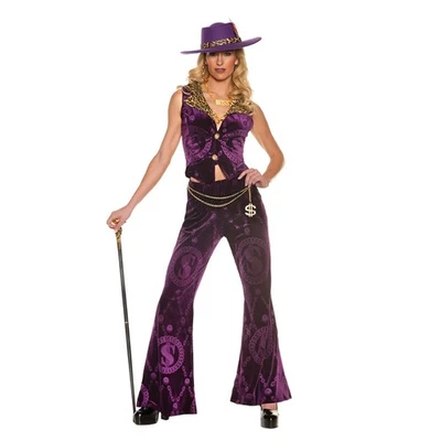 Costume Femme Adulte Underwraps Dollars & Dreams Violet 2025 Taille X-Large - Photo 1/4