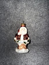 Vintage Christmas Ornament Macys Collectors Holiday Lane Santa Claus