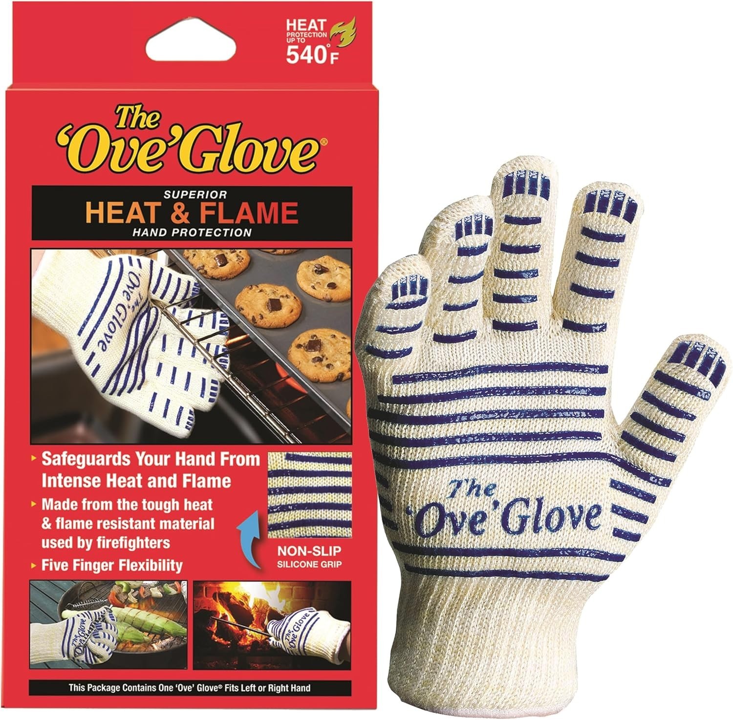 The Glove - Superior Heat & Flame Hand Protection - Pack of 1 Oven Mitt