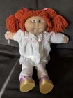 Vintage 1985 Cabbage Patch Kids Doll Red Pigtails Green Eyes Original Dress