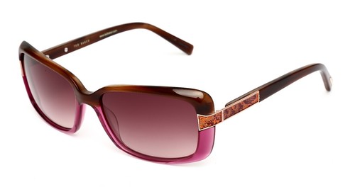 Ted Baker B505 Rane Women's Brown Purple Rectangle Sunglasses R2143