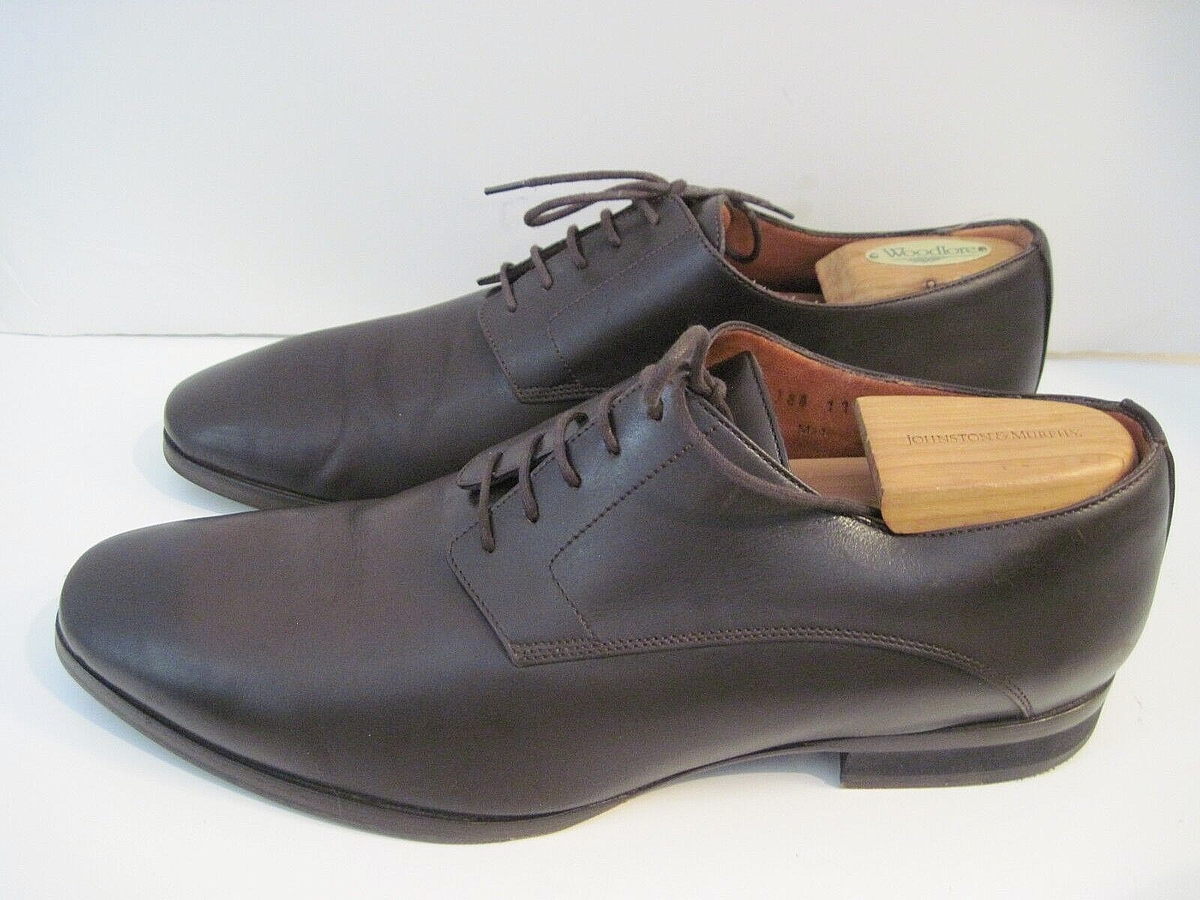 Wolf & Shepherd Oxford Dress Shoes Brown Leather Lace Up 
