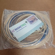 New EZ Basketree Small Gift Basket Weaving Kit in Light Brown w/Blue Accent