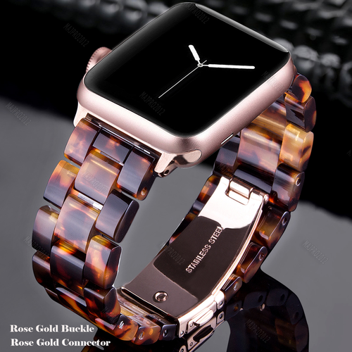 Tortoise Shell Lines Belt Strap Iwatch 