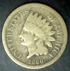 1860 Indian Head Copper Nickel Penny One Cent 1c US GOOD Condition Coin