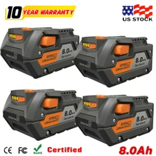 Lot For Ridgid R840087 8.0Ah Lithium Battery Rigid 18 Volt R840085 Power Tools