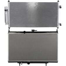 Radiator + AC Condenser Cooling Kit Aluminum For 2007-2012 Nissan Sentra