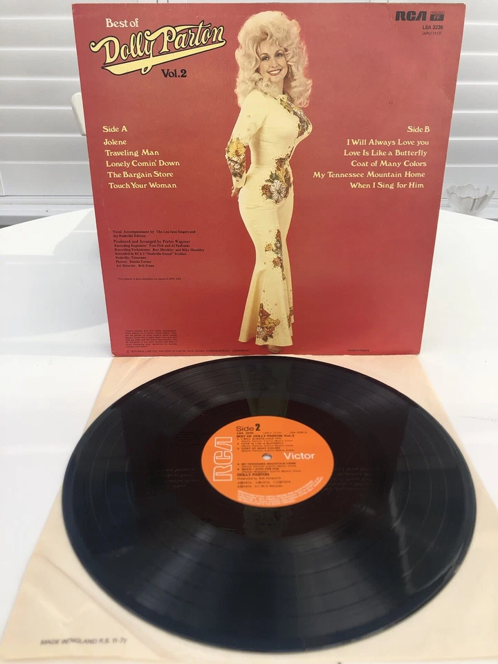 BEST OF DOLLY PARTON VOL.2 LSA 3236 1975 VINYL LP RECORD  EX VG+  - Image 2 of 4