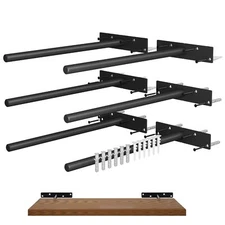 Floating Shelf Brackets 12 inch Hidden Shelf Brackets Heavy Duty Blind Shelf ...