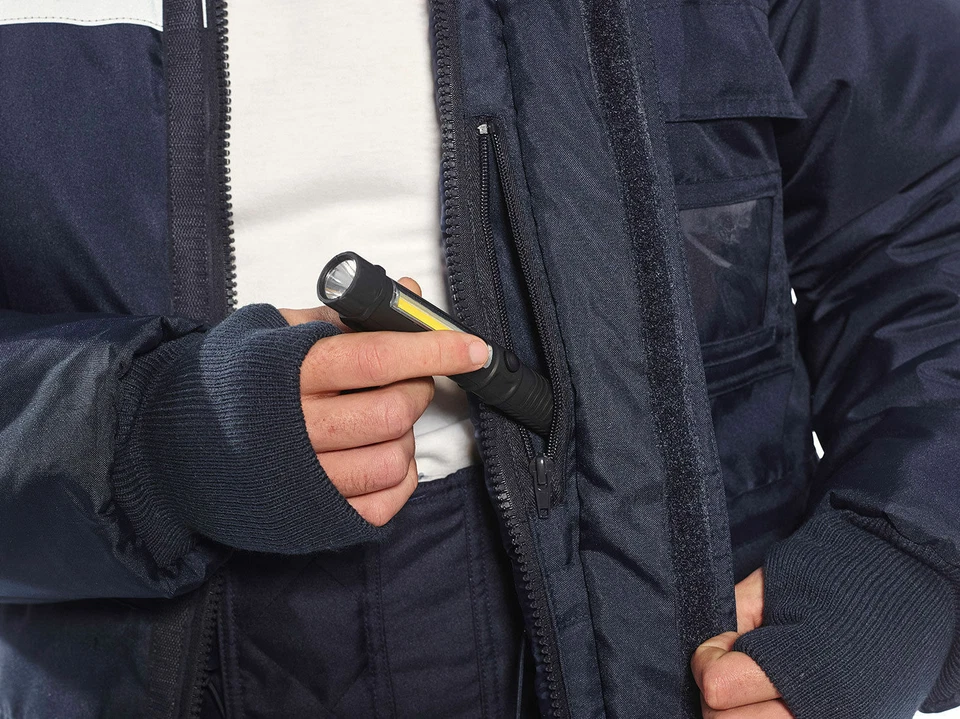 Portwest CS10 ColdStore Quilt Lined Polyester Reflective Hooded Safety Jacket - Image 3 of 4