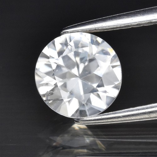 1.42ct 6.5mm VS Round Brilliant Natural Gentle Heat White Zircon, Africa - 第 1/4 張圖片