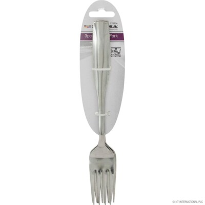 3-TEILIGES KÜCHEN WÜSTENGABEL SET LEBENSMITTEL ESSEN BESTECK UTENSIL EDELSTAHL HAUS NEU