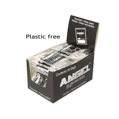 34x 120er Angel Eco Slim Filter Beutel 6mm Plastic free Drehfilter Eindrehfilter
