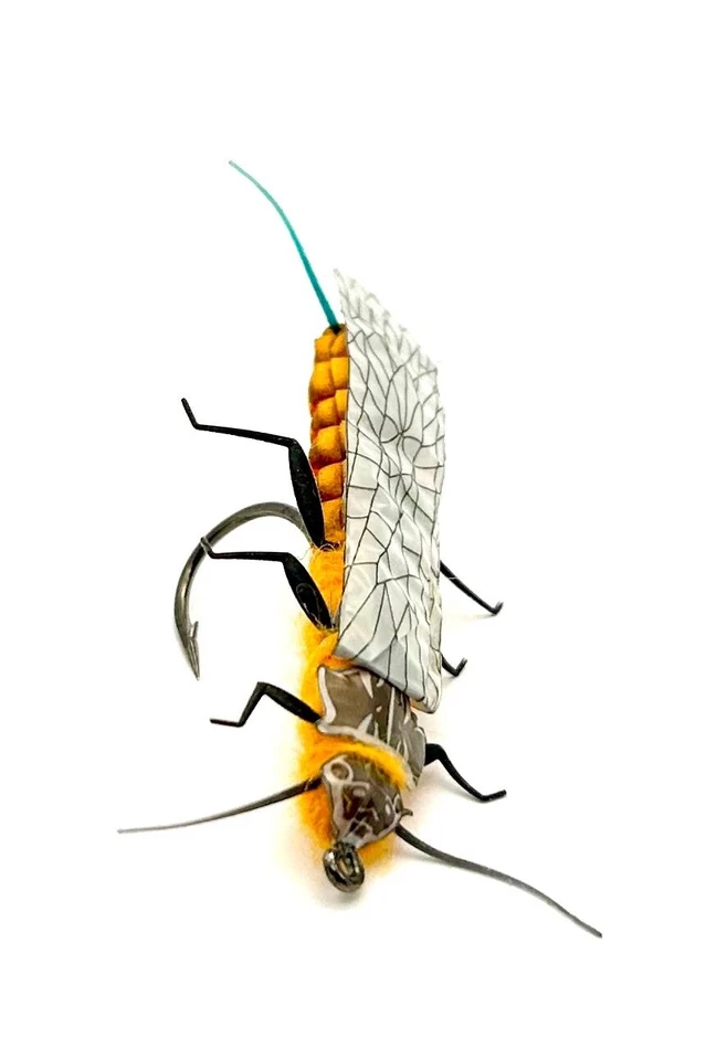 3 pcs Salmon Fly (60mm) Realistische Lachsfliegen Trockenfliegen Fliegenfischen