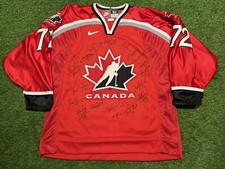 SIGNED 1999-00 AUTHENTIC NIKE TEAM CANADA WORLD CHAMPIONSHIPS HOCKEY JERSEY