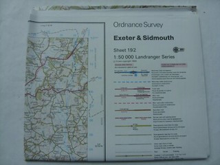 OS 1:50 000 Landranger Series map sheet 192 Exeter & Sidmouth (1)