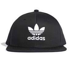 Adidas Originals Snapback Flatbrim Cap Trefoil Logo Black White 978856-A