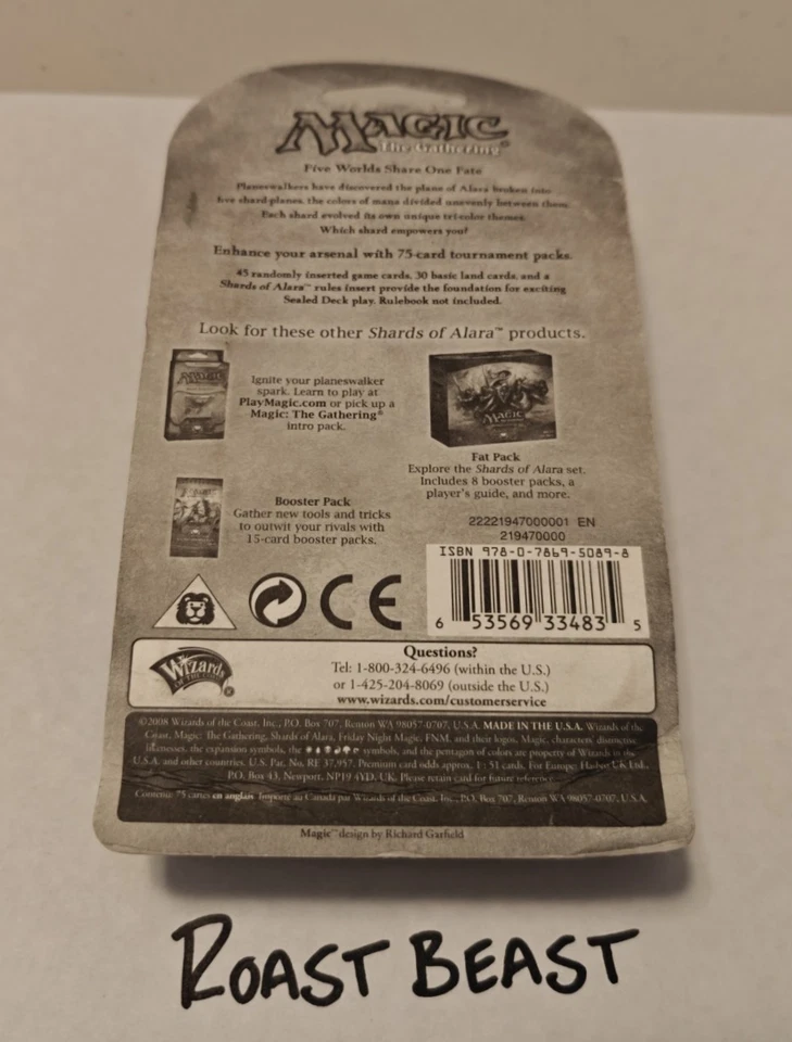 Magic The Gathering - Shards of Alara Tournament Pack - Factory Sealed NEW - Image 4 of 4