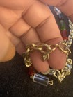Vintage Sarah Coventry Set Necklace & Bracelet, Lucite blackgreen/red /Clear 18” — photo 5