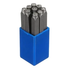 9pcs 1/8" 3mm Letter Stamp Set Punctuation Marks Punch Press Tool