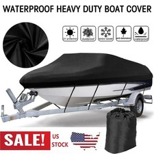 Trailerable Boat Cover Waterproof Heavy Duty Marine Grade Dust V-Hull Runabout