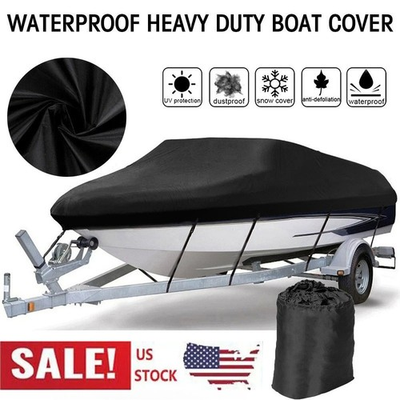 #ad #ad Trailerable Boat Cover Waterproof Heavy Duty Marine Grade Dust V Hull Runabout $20.69