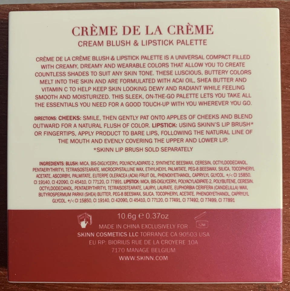 skinn creme de la creme CREAM BLUSH & LIPSTICK PALETTE .37OZ - Image 4 of 4