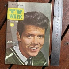 VINTAGE TV Week Magazine South Australia with Cliff Richard on Cover March 1964