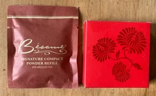 Besame Slim Travel Refillable Compact with Aurora 1959 Translucent Powder, New